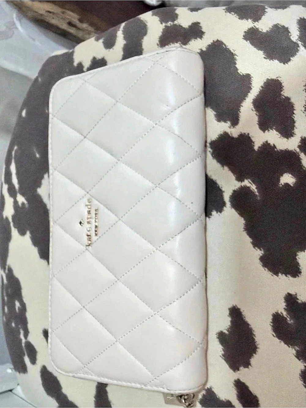 Kate Spade Quilted Wallet in White